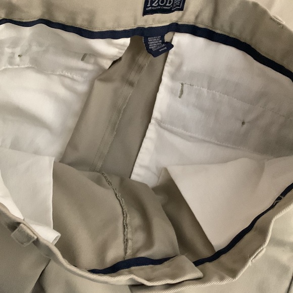 Izod American Chino cotton khaki flat front pants - Picture 10 of 15